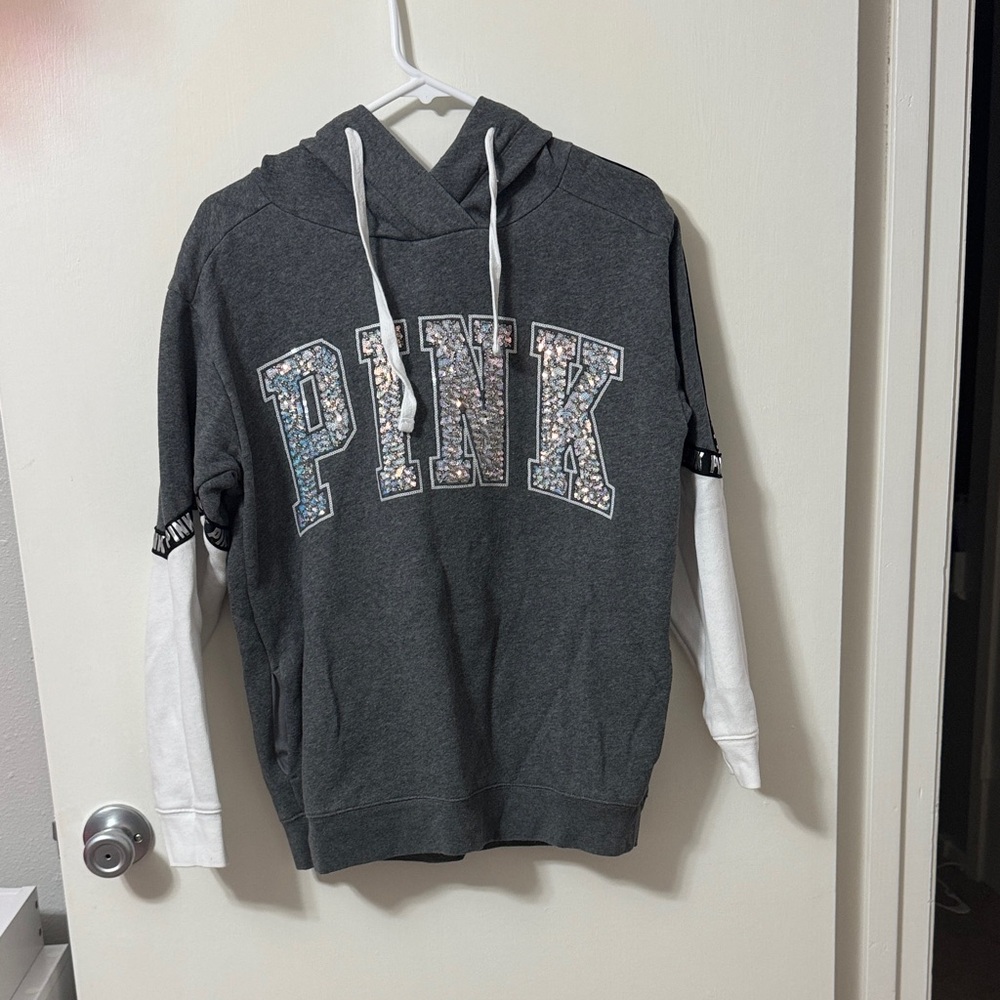 Charcoal PINK Victoria's Secret Kids Hoodie